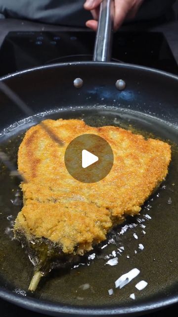 Food for your thoughts on Instagram: "Crunchy eggplant cutlets FTW! 🍆😋 Dipped in sweet & sour sauce for extra yum 🎥: @giallolovesitaly  Ingredients: 2 eggplants 150g rice flour 200ml water 1/2 teaspoon paprika 1/2 teaspoon salt Breadcrumbs for coating Cooking oil Sweet and sour sauce for serving Instructions:  Eggplant cooking: Wrap the eggplants in parchment paper and then in aluminum foil. Bake in a preheated oven at 200°C for about 30 minutes. Let them cool, then peel and mash them until they're about a centimeter thick.  Batter preparation: Mix the rice flour with water, paprika, and salt until you get a smooth batter.  Coating: Dip the eggplants in the batter and then in breadcrumbs.  Cooking: Fry the breaded eggplants in a pan with hot oil, about 10 minutes on each side, until the Crunchy Eggplant Cutlets, Breaded Eggplant Parmesan, Eggplant Fry, Eggplant Cutlets, Fried Eggplant Recipes, Recipes Eggplant, Breaded Eggplant, Foil Bake, Sweet Sour Sauce