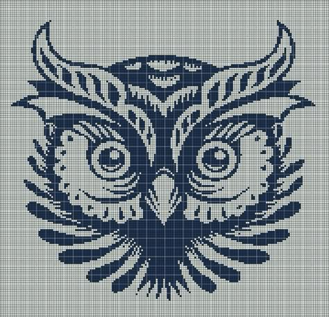 Cross Stitch Owl, Owl Head, Owl Cross Stitch, Digital Computer, Head Silhouette, Dmc Cross Stitch, Cross Stitch Geometric, Cross Stitch Bird, Owl Patterns