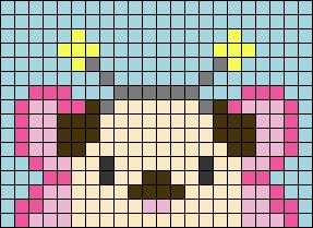 Cute Pixel Art Grid, Potato Dog, Easy Perler Beads Ideas, Easy Pixel Art, Pixel Art Templates, Hama Beads Design, Pixel Drawing, Diy Perler Bead Crafts, Pixel Crochet