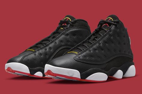 Initially debuted by Michael Jordan during the 1998 NBA All-Star Game, the super stealthy Air Jordan 13 ‘Playoffs’ is set to launch at JD Sports this week. Jordan 13 Playoffs, Jordan Model, Air Jordan 13 Retro, Jordan 13 Retro, Nike Dunk High, Retro Men, Air Jordan 3, Jordan 13, Retro Sneakers