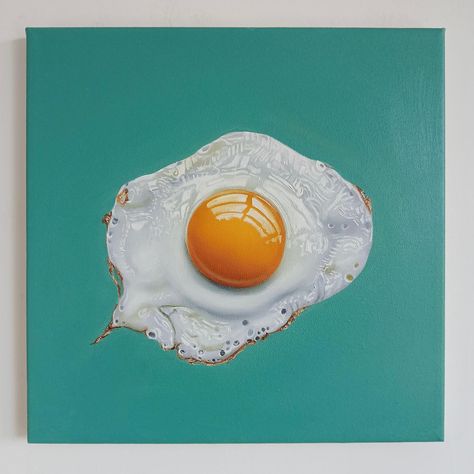 EGG DROP! 🍳 Happy Fryday! We've just released a new batch of original fried egg oil paintings, available via the website... Turquoise - 30 x 30 cm - Available Black Split Yolk - 30 x 30 cm - Sold Brat Green - 20 x 20 cm - Sold Clear Blue - 20 x 20 cm - Sold Mellow Yellow - 15 x 15 cm - Sold Pink - 15 x 15 cm - Sold IMPORTANT! The eggs in this batch will be ready to ship from 23rd August, apart from the black which needs a bit longer to dry and will be good to go from 30th August! All... Brat Green, Egg Drop, Painting Inspo, Egg Painting, Daily Painting, Edible Art, Pop Artist, Fried Egg, British Artist