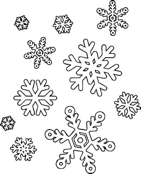 Fun and Easy Snowflake Coloring Page Christmas Snow Background, Snow Coloring, Easy Snowflake, Snowflake Coloring Pages, Snowflake Pictures, Coloring Pages For Teenagers, Birth Colors, Simple Snowflake, Round Robin