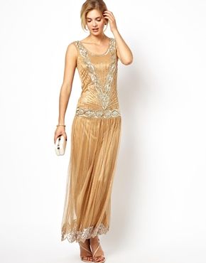 Asos - Frock and Frill Maxi Dress with Sequin Embellishment - Looks like the perfect dress for a Roaring '20s party! Winter Wedding Guest Dresses, 20’s Fashion, Frill Maxi Dress, Roaring 20s Fashion, Charleston Dress, Twenties Style, Winter Wedding Guest, Winter Wedding Guest Dress, Frock And Frill