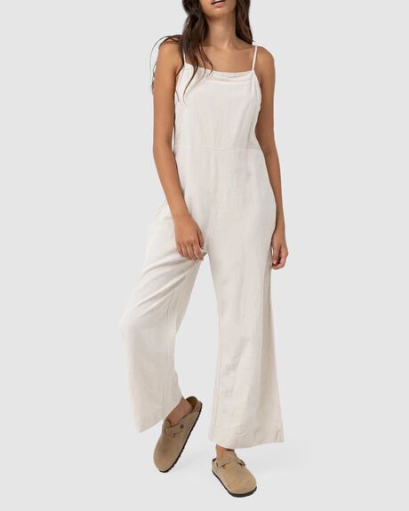 Womens Classic Jumpsuit by RHYTHM | Amazon Surf White Jumpsuits, Classic Jumpsuit, 10 Item Wardrobe, Linen Overalls, Icon Clothing, Obey Clothing, Overall Jumpsuit, Travel Clothing, Fall Fit