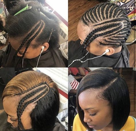 Sew In Braid Pattern, Braiding Patterns, Sew In Braids, Hair Braid Patterns, Sew In Hair Extensions, Sew In Hairstyles, Wigs Glueless, Black Ponytail Hairstyles, Weave Styles