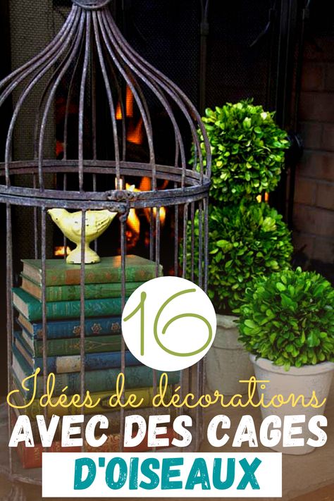 Des cages d'oiseaux transformées en décorations splendides et originales. Decoration Table, Garden Hose