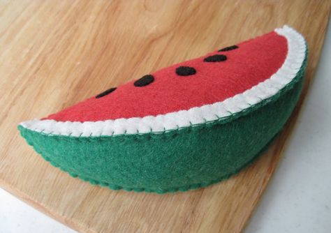 watermelon Felt Watermelon Pattern, Watermelon Headband, Felt Watermelon, Rich Women Outfits, Watermelon Diy, Felt Food Diy, Watermelon Slice, Watermelon Pattern, Pretend Food