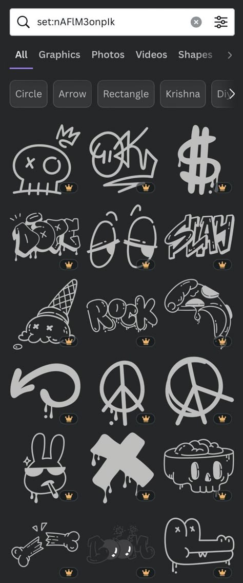 Canva Graffiti Elements, Small Graffiti Ideas, Y2k Graffiti Art Style, Graffiti Fill In Ideas, Tag Art Graffiti, Graffiti Drawing Doodles, Cute Graffiti Doodles, Small Graffiti Art, Graffiti Add Ons