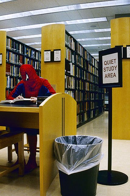 spiderman reading by blueOrchid00, via Flickr Spiderman Reading, Famous People Reading, Celebrities Reading, Men Reading, Library Love, People Reading, Library Displays, Book People, World Of Books