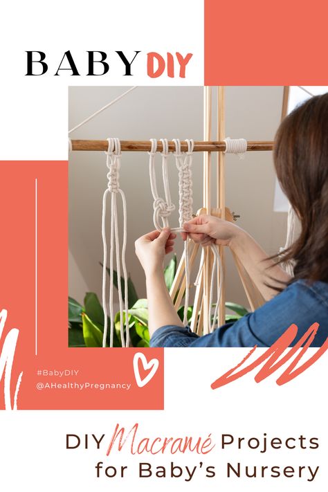 Popular in the 1970s, macramé has made a popular comeback in the crafting world and nursery macramé projects have become a great way to decorate baby’s nursery or children’s bedrooms!! Not sure where to start? We’ve put together an intro to macramé with basic knot tutorials and simple projects you can create for your little one to enjoy. Click here and enjoy to your crafting heart’s desire! Nursery Macrame Diy, Macrame Crib Mobile, Macrame Nursery Decor, Girl Nursery Diy, Nursery Name Decor, Rainbow Baby Nursery, Macrame Nursery, Strong Knots, Macrame Baby