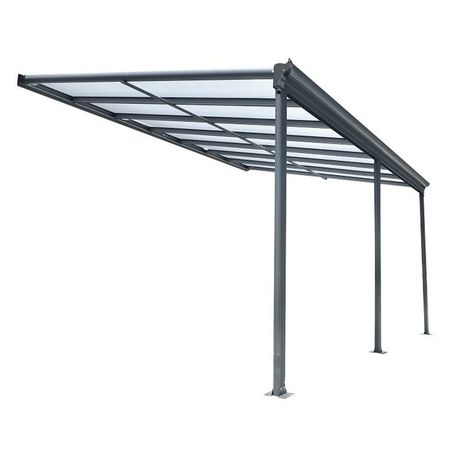 Sol 72 Outdoor Chapelcrest W 3.03 x D 4.35m Patio Awning | Wayfair.co.uk Lean To Carport, Aluminum Carport, Aluminum Patio Covers, Polycarbonate Roof Panels, Carport Patio, Lean To, Metal Carports, Polycarbonate Panels, Patio Cover