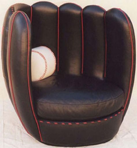 We have this in are bedroom Baseball Furniture, Softball Bedroom, Softball Room, Baseball Man Cave, Baseball Bedroom, Sport Chair, Baseball Crafts, Baseball Room, Baseball Decor