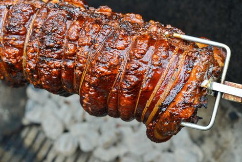 Smoked Lechon Liempo: Filipino Pork Belly Recipe :: The Meatwave Roasted Pork Belly Recipe, Lechon Belly, Porchetta Recipes, Roasted Pork Belly, Paleo Pork, Filipino Style, Pork Belly Recipes, Pig Roast, Roasted Pork