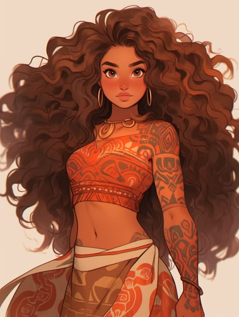 Polynesian Woman Art, Polynesian Character Art, Polynesian Character Design, Faunus Oc, Polynesian Princess, Female Drawing Base, Samoan Women, Polynesian Women, Polynesian People