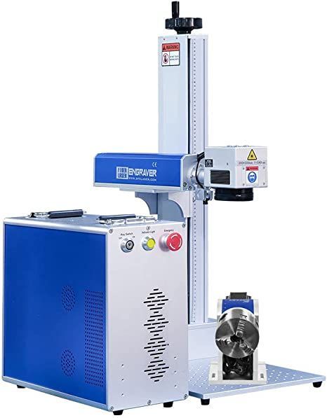 EZCAD3.0 80W JPT MOPA M7 Fiber Laser Engraver 2.5D Relief Engraving Fiber Laser Marking Machine 175×175mm Lens with D80 Rotary Axis 2.5D Function and Motorized Z Axis Luoyang, Laser Marking, Sewing Stores, Electricity, Sewing