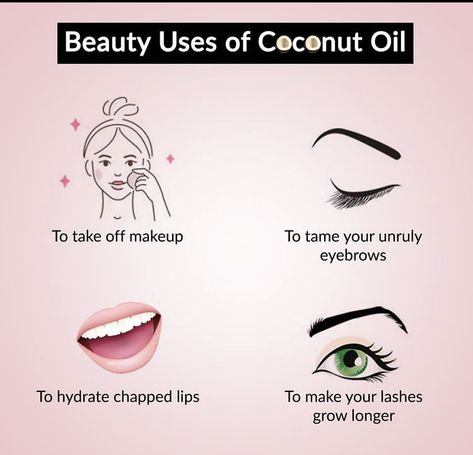 Girly Tips, Coconut Oil Beauty, Grow Lashes, Coconut Oil Uses, Homemade Beauty, Homemade Beauty Tips, Natural Care, Beauty Makeup Tips, Beauty Skin Care Routine