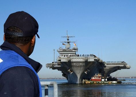 US_Navy_USS_Enterprise_(CVN_65)_approaches_the_pier_at_her_homeport_of_Naval_Station_Norfolk,_Norfolk_Va Naval Station Norfolk, Uss Enterprise Cvn 65, Navy Coast Guard, Request For Proposal, Us Navy Ships, Air Craft, Norfolk Va, Uss Enterprise, Army & Navy