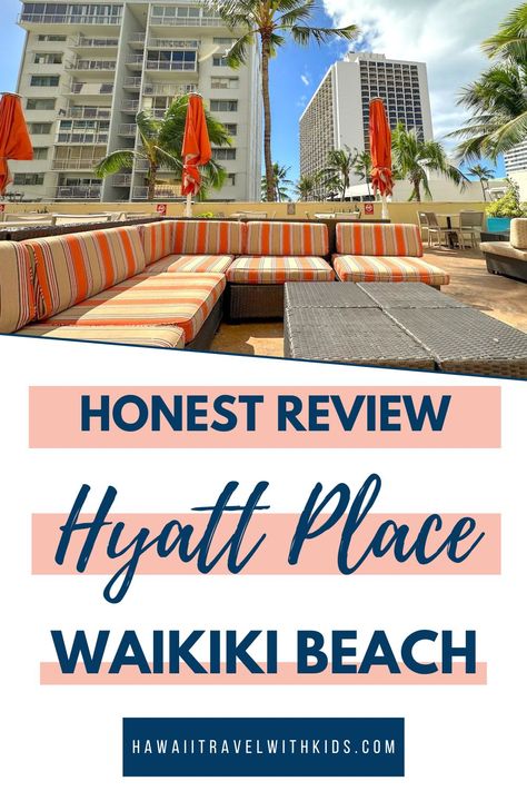 Planning a family vacation to Honolulu? Check out our detailed blog post review of the Hyatt Place Waikiki Beach! 🌴👨‍👩‍👧‍👦 Find out why this hotel is a fantastic choice for families, with its spacious rooms, kid-friendly amenities, and close proximity to Waikiki Beach. We cover everything from the complimentary breakfast options to the swimming pool, ensuring your family's comfort and convenience. Kauai Hotels, Hotels In Hawaii, Things To Do On Oahu, Maui Hotels, Waikiki Hotels, Aulani Resort, Hawaii Resorts, Oahu Travel, Hawaii Travel Guide