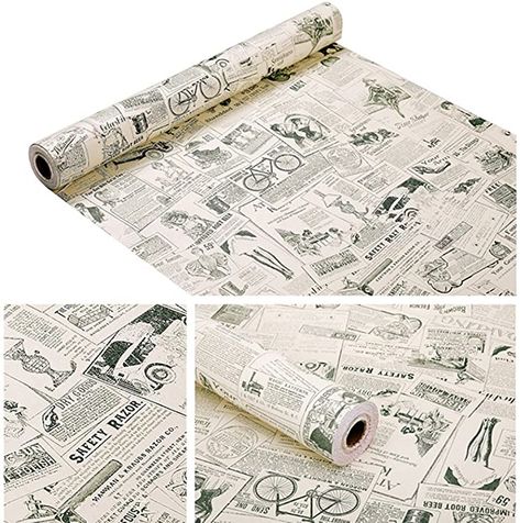 Amazon.com: Vintage Newspaper Vinyl Contact Paper Wallpaper Self Adhesive Cabinet Shelf Drawer Liner for Kitchen Bathroom Backsplash Countertop Cupboard Table Desk Wall Decor (17.7 x 117 Inches,Smooth): Home & Kitchen Dresser Drawer Liners, Countertop Cupboard, Desk Wall Decor, Vinyl Contact Paper, Countertop Shelves, Kitchen Drawer Liners, Newspaper Wallpaper, Paper Shelf, Shelf Paper