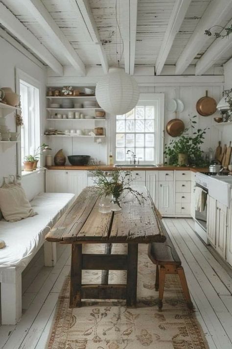 Swedish Cottage Interior, Scandinavian Kitchen Ideas, Swedish Interior Design, Cottage Interior Design, Swedish Cottage, Small Kitchen Decor, Cottage Interior, Cottage Kitchens, Ideas Hogar