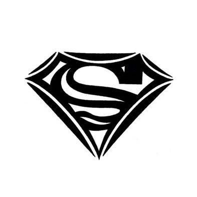 Symbol 27 Unique Symbol Tattoos, Supergirl Tattoo Ideas, Large Tattoo Designs, Superman Room, 95 Tattoo, Superman Tattoos, Black Superman, Superman Symbol, Printable Tattoos