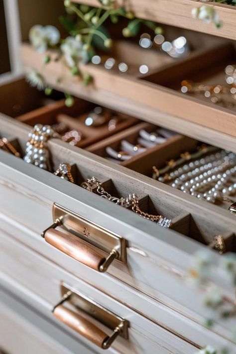 How To Store Earrings In A Drawer: Organized Jewelry Tips Organize Jewelry Ideas In Drawers, Organized Jewelry, Jewelry Storage Ideas, Jewelry Organizer Drawer, Store Earrings, Smart Organization, Clear Plastic Containers, Jewelry Drawer, Jewelry Tips