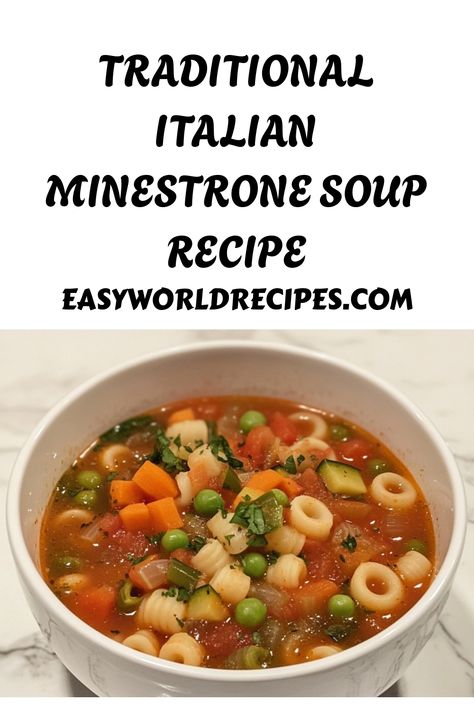 Minestrone soup is the perfect comfort food—it’s hearty, healthy, and so satisfying! Loaded with fresh vegetables, beans, and a touch of pasta, this Italian classic is simmered to perfection in a fragrant herb broth. It’s the kind of soup that feels like a warm hug on a chilly day. Herb Broth, Italian Minestrone Soup Recipe, Italian Minestrone Soup, Minestrone Soup Recipe, Italian Dinner Recipes, Italian Soup, Minestrone Soup, Italian Dinner, So Satisfying