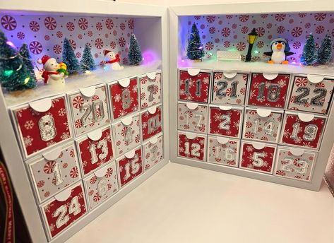 Calendar Quotes, Papercrafting Ideas, Christmas Advent Calendar Diy, Diy Advent Calendar, Handmade Box, Library Ideas, I Am Back, Christmas Advent Calendar, Believe Me