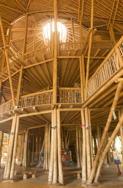 Gallery of If We Were To Design The Ideal Building Material, It Would Look A Lot Like Bamboo - 2 Green School Bali, Bali Architecture, Bamboo Roof, Bamboo Diy, Bamboo Building, Bamboo Ceiling, Bamboo House Design, Bamboo Structure, Resort Architecture