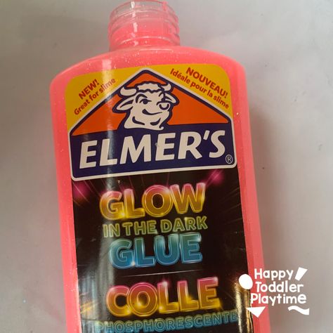 How to Make Glow in the Dark Slime - Happy Toddler Playtime Childcare Activities, Sensory Play, Childcare, Play Time, Simple Ingredient, Scientists, Slime, In The Dark, All You Need Is