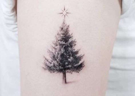 30 Gorgeous Arm Tattoo Ideas For Women To Enhance Femininity Pine Tree Arm Tattoo Women, Feminine Forest Tattoo, Pine Tree Tattoos For Women, Small Evergreen Tree Tattoo, Feminine Pine Tree Tattoos, Arm Tattoo Ideas For Women, Lovely Tattoo, Tree Tattoo Ideas, Arm Tattoo Ideas