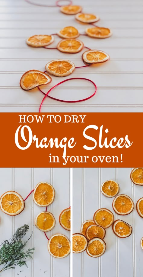 Dried Orange Slices Garland, Orange Slices Garland, Garlands Christmas, Diy Garlands, Potpourri Gift, Orange Ornaments, Christmas Orange, Garland Wreath, Diy Christmas Garland