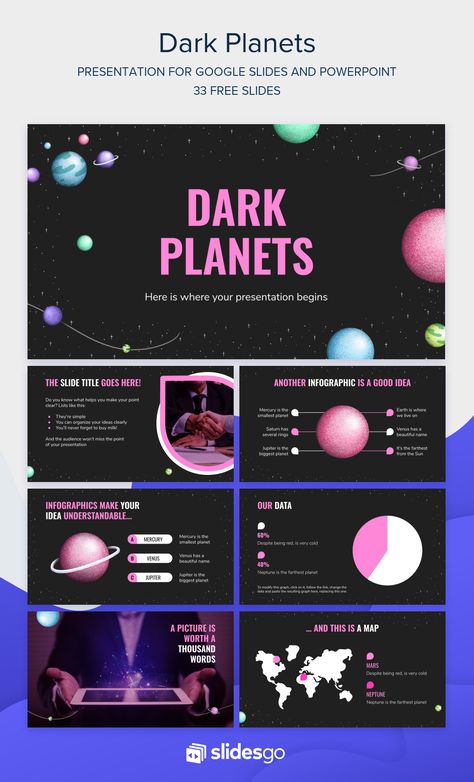 Universe Design, Dark Planet, Powerpoint Ideas, Presentation Slides Design, Powerpoint Slide Designs, Presentation Design Layout, Slides Design, Powerpoint Design Templates, Powerpoint Background Design