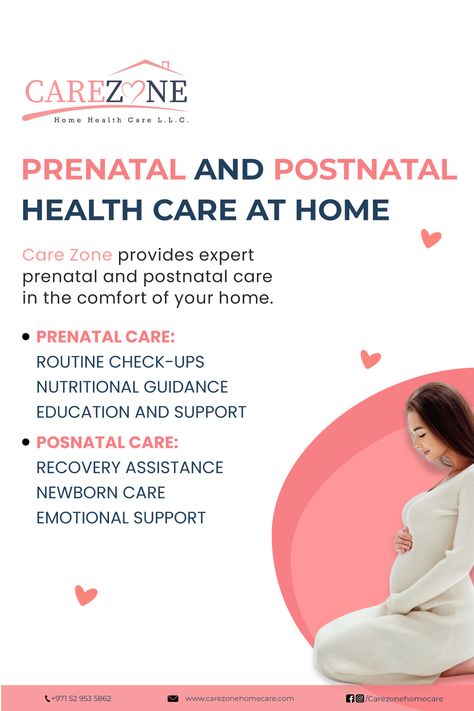 Experience comprehensive prenatal and postnatal care from the comfort of your home with Care Zone. From routine check-ups to newborn care, we're here to support you every step of the way. Your journey to motherhood just got a whole lot easier! 💕 #PrenatalCare #PostnatalCare #CareZoneHomeHealth #CareZoneCares Post Natal Care, Prenatal Care, Pregnancy Care, Home Health Care, Newborn Care, Home Care, Prenatal, Home Health, Emotional Support