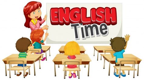 Classroom | Free Vector Word English, English Speaking Course, Girls Teacher, English Time, English Fun, Spoken English, English Resources, English Course, English Speaking