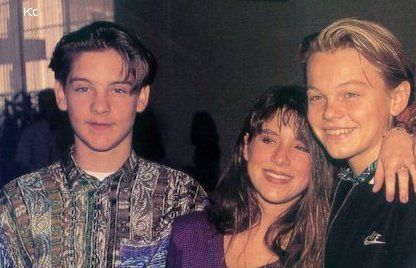 From left to right : Tobey Maguire teenager, Juliette Lewis teenager and Leonardo DiCaprio teenager. Tobby Maguire, Juliette Lewis, Leonardo Dicaprio 90s, Tobey Maguire, Young Leonardo Dicaprio, Marvel Actors, Young Actors, British Men, Popular Movies