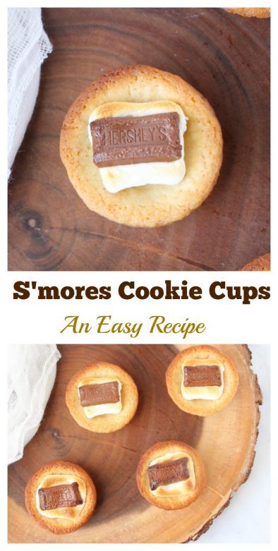 How to make S'mores Cookie Cups- MommySnippets.com Smores Cookie Cups, S'mores Cookie Cups, Smores Cookie, Easy Smores, Cookie Cups Recipe, Fall Apple Recipes, Desserts For A Crowd, Cookie Cups, Tasty Foods