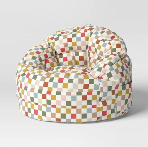 Your kid is sure to love sinking into this Settle-In Bean Bag from Pillowfort™. Designed with a soft, double-stitched fabric exterior and polystyrene bead filling, this cozy bean bag chair features a colorful print that's sure to add fun vibes to their room. Side pockets give them space to keep their books, toys or devices, and a handle at the back makes the chair easy to carry around. Cozy Bean Bag, Ikea Kids Room, Fun Vibes, Kids Bean Bags, Bean Bag Sofa, Bean Bag Chair Kids, Playroom Design, Homeschool Room, Pillow Fort