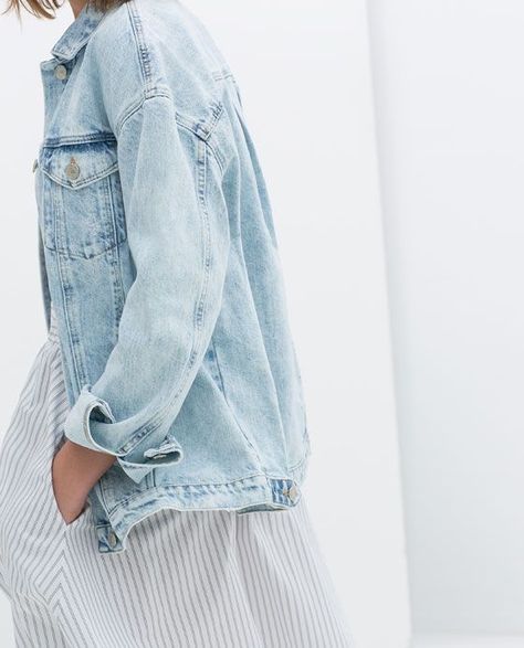 Kate Smith, Look Zara, Looks Jeans, Beige Outfit, All Jeans, Mode Casual, Oversized Denim Jacket, Mode Inspo, Looks Style