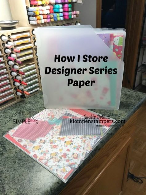 Paper Storage Ideas, Klompen Stampers, Scrapbook Room Organization, Jackie Bolhuis, Craft Storage Solutions, Craft Paper Storage, Craft Storage Organization, Arts And Crafts For Teens, Scrapbook Storage