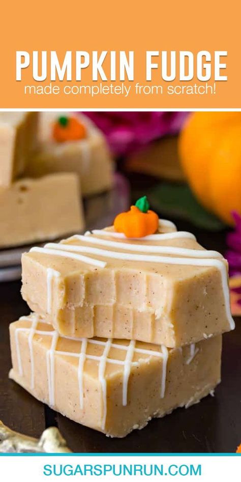 Sugar Spun Run, Pumpkin Fudge, Homemade Fudge Recipes, Pumpkin Spice Recipe, Fudge Recipes Easy, Homemade Fudge, Candy Recipes Homemade, Video Thumbnail, Fall Dessert Recipes