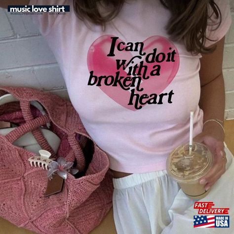 I Can Do It With A Broken Heart Baby Tee Taylor Swift Ttpd Inspired Unisex Classic Check more at https://musicloveshirt.com/product/i-can-do-it-with-a-broken-heart-baby-tee-taylor-swift-ttpd-inspired-unisex-classic/ Heart Taylor Swift, Grafic Tees, Marvel Quotes, Taylor Swift Cute, Baby Graphic Tees, Aesthetic Life, Taylor Swift Concert, Clothes Diy, Baby Tees