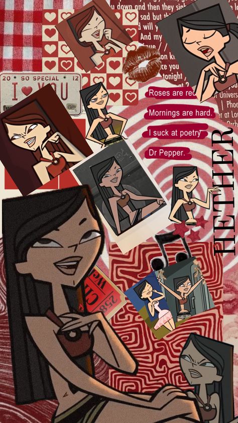 HETHER I can’t she is so amazing Heathers Wallpaper, Island Wallpaper, Total Drama Island, Cool Wallpapers Art, Total Drama, Drama Series, Cute Characters, Create Collage, Creative Play