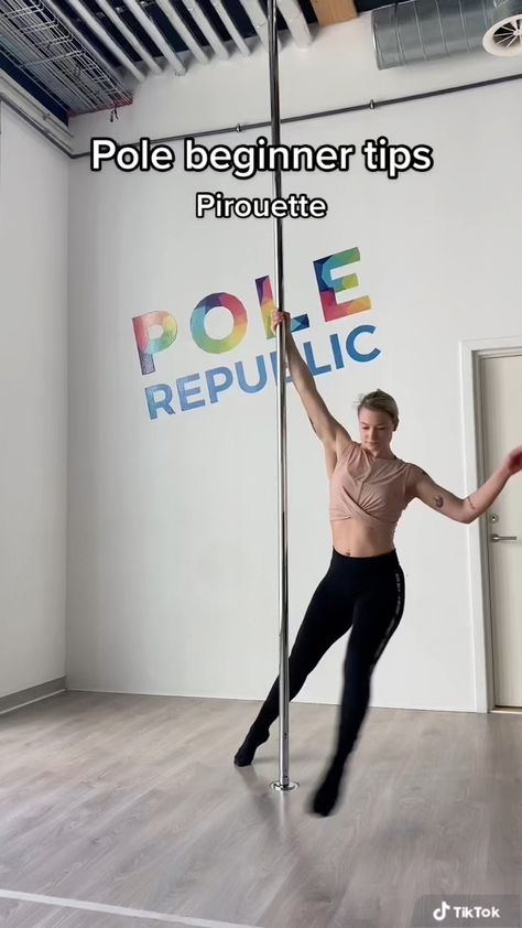 Poledancing spin polebeginner pole pirouette polefitness Pole Pirouette, Beginner Static Pole Moves, Pole Sit, Intermediate Pole, Pole Dance Pirouette, Invert Pole Dance, Pole Dancing