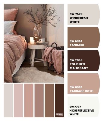 Paint colors from ColorSnap by Sherwin-Williams Light Brown Wall Paint Bedroom, Light Brown And White Bedroom, Light Brown And White Bedroom Ideas, Pink White And Brown Bedroom, Dark Dusty Rose Bedroom Walls, Pink Brown Bedroom Ideas, Tan Walls Bedroom Color Palettes, Light Brown Wall Bedroom Ideas, Off White And Brown Bedroom