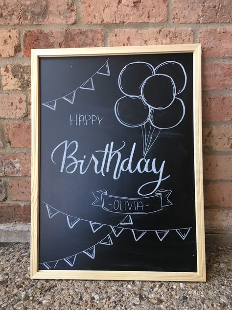 Happy Birthday Black Board, Happy Birthday Board Decoration, Welcome Board For Birthday Party Chalkboard Signs, Chalk Birthday Sign, Chalkboard Welcome Sign Birthday, Birthday Blackboard, Chalk Art Birthday, Birthday Window Art, Birthday Chalkboard Ideas For Adults