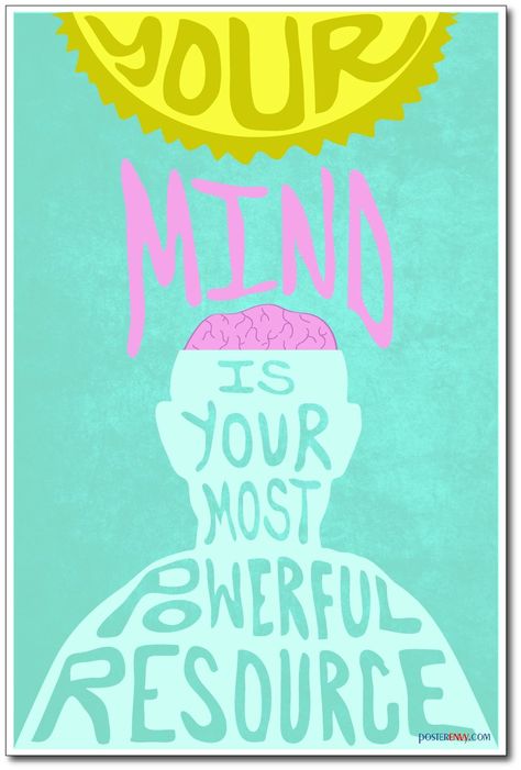 Motivational School Posters, Mindfulness Poster, Mental Health Poster, How To Relax Your Mind, Master Mind, Think Poster, Classroom Motivational Posters, How To Relax Yourself, Classroom Motivation