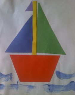 Crafts For Preschoolers: Shape Sailboat! #BGMC alternative for preschoolers when studying Fiji Preschool Transportation Crafts, Transportation Theme Preschool, Transportation Activities, Thanksgiving Crafts Preschool, Transportation Crafts, Boat Crafts, Transportation Preschool, Pie Slice, Preschool Projects