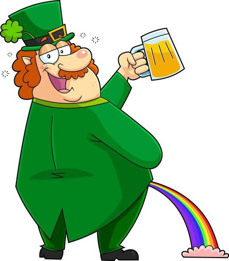 Drunk Leprechaun, Cartoon Clip Art, Cartoon Character, Cartoon Characters, Vector Art, Vector Free, Vector Illustration, Illustration Art, Royalty Free