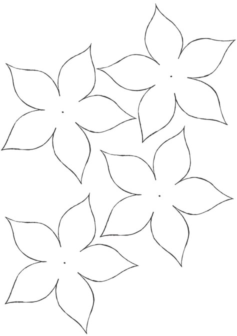 Felt Flower Template, Felt Flowers Patterns, Flower Petal Template, Flower Templates Printable, Felt Flower Tutorial, Paper Flower Patterns, Paper Flower Template, Paper Flowers Craft, Pola Sulam